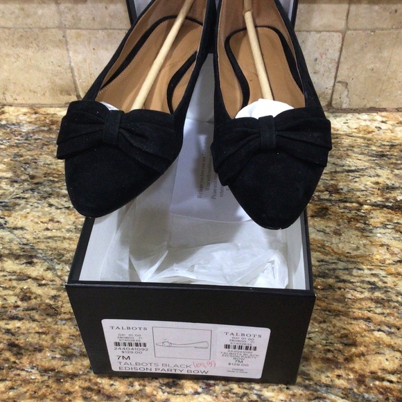 Talbots Shoes - Talbots black Edison Party Box flats. Size 7M very gently worn